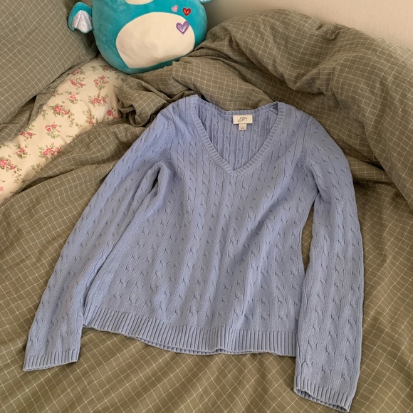 BABY BLUE LOFT SWEATER - Picture 1 of 2
